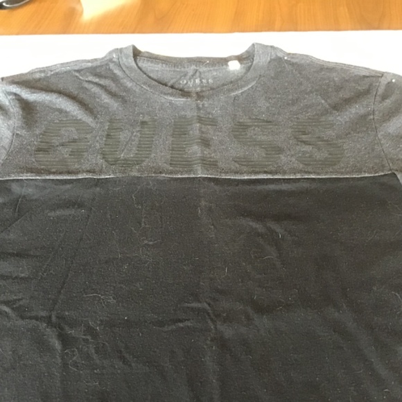 Guess signature men T-shirt gray & black size M. Short Sleeve - Picture 2 of 9